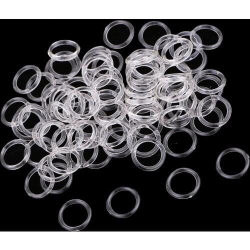 100pcs Clear Nylon Bra Strap Adjuster Slider O Ring Lingerie Sewing Crafts Bra Straps Slide Buckle