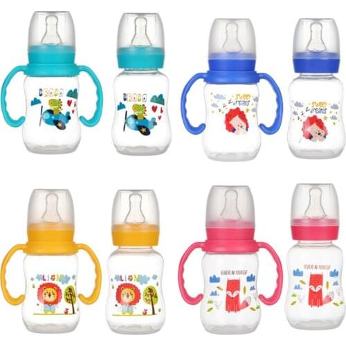 120ML /240ML Baby Bottle Infant Nursing Milk Fruit Juice Water Feeding Bottle Newborn Silicone Nipple Pacifier Training Bottles