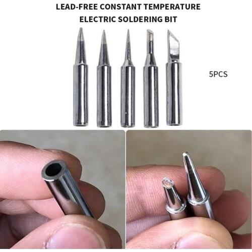 5Pcs I+B+K+2.4D+3C soldering iron pure copper 1SET Copper900M Soldering Iron Tip For 936 Soldering Rework Station Soldering Tips