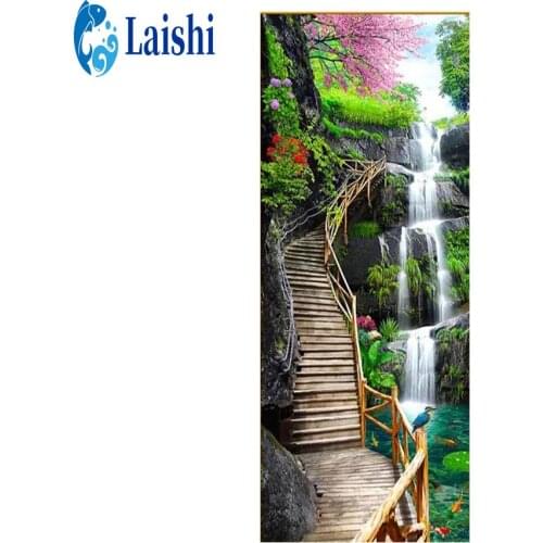 Diamond Painting Nature landscape painting, figure, waterfall Full Square Diamond Embroidery Sale Rhinestones Pictures Diamond