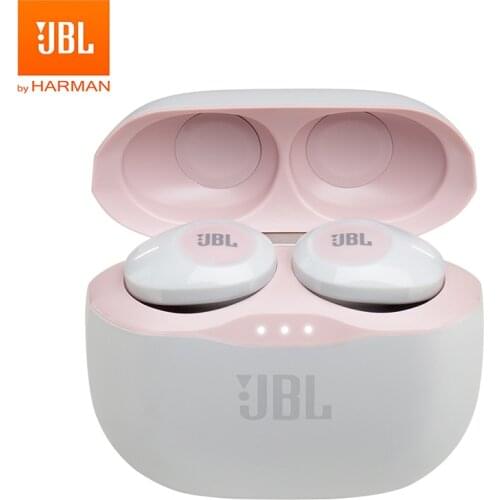 JBL T120 TWS True Wireless Bluetooth Earphones TUNE 120TWS Stereo Earbuds Bass Sound Headphones Headset with Mic Charging Case