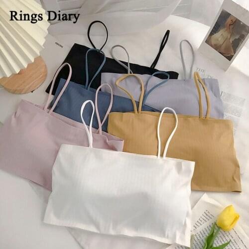 Rings Diary Women Seamless Bra Top Bralette Push Up Bra Summer Anti-light Korean Style Wild Bra Tube Top Sexy Comfortable Bras