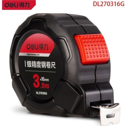 Deli DL270316G Grade 1 Precision Steel Ruler Specification: 3mx16mm High Carbon Steel Material Measuring Tools