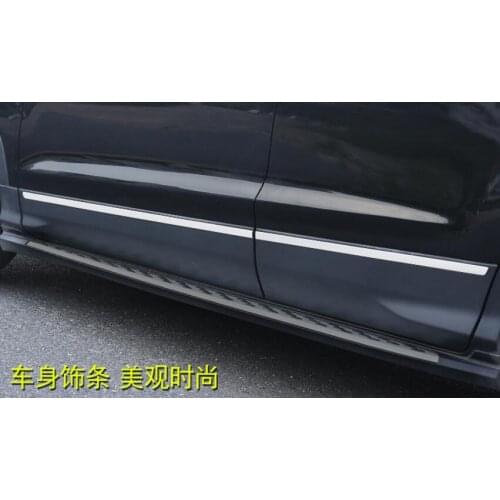 For Ford Kuga Escape 2013 - 2017 Chrome Stainless Car Body Side Molding Trim Overlay Not fit North-America model car