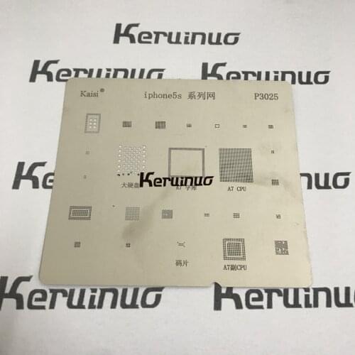 For iPhone 5S BGA Stencil A7 CPU RAM Wifi Nand Flash Baseband Power Amplifier Audio IC Reballing Chip Pin Solder Heat P3025