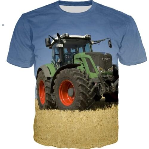 Oversized 3D Print New Car Tractor T shirt Men Hip Hop Ropa Hombre Casual Streetwear Boy T-shirt Man Tshirt Tops Male Clothes