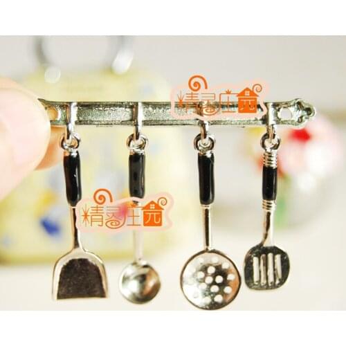 G05-X470 children baby gift Toy 1:12 Dollhouse mini Furniture Miniature rement Kitchen rack 4pcs/set