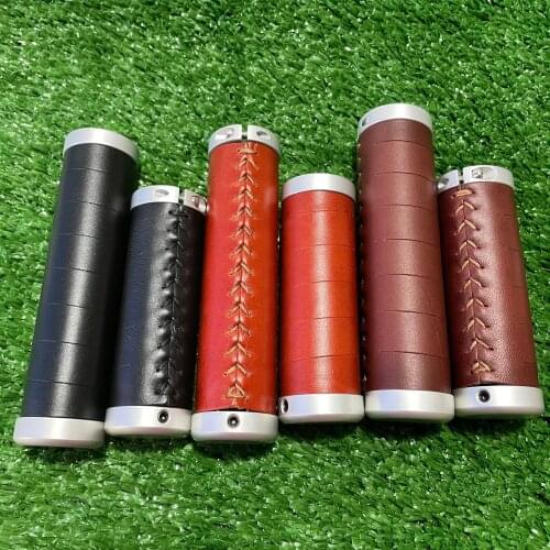 TAIWAN GYES GENUINE COW LEATHER GRIP/CLASSIC BIKE LEATHER GRIP /Classic Bike Handlebar Grips Really Leather Bike Grips