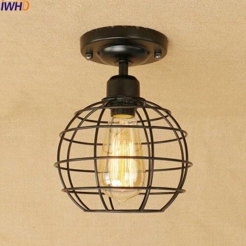 IWHD Edison Loft Style Iron Vintage LED Ceiling Light Fixtures Industrial Ceiling Lamps Antique Home Lighting Lustres De Sala