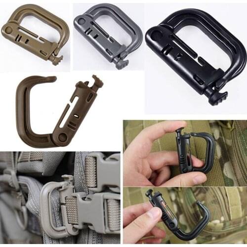 DC attach Shackle Carabiner D-ring Clip Molle Webbing Backpack Buckle Snap Lock Grimlock Camp Hike Mountain climb Outdoor