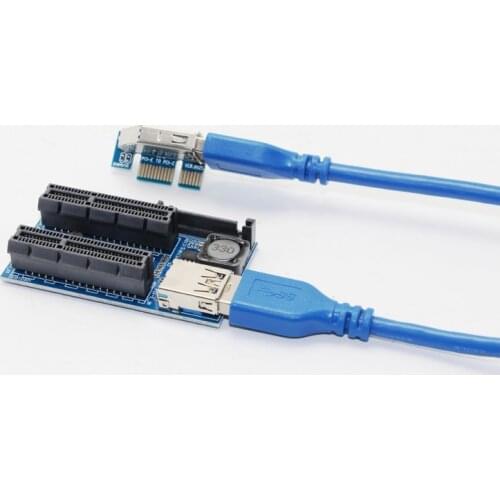 BTBcoin Computer Cable Connectors PCI Express Extension Cable PCI-E Riser USB 3.0 Cable PCIE Riser USB SATA Adapter for Computer