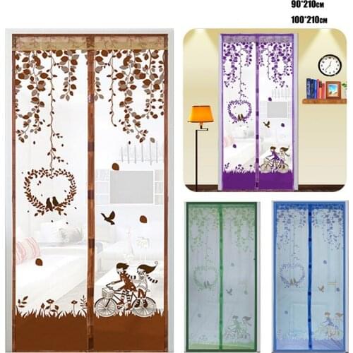Magnetic Curtains Door Screen Tulle Owl / Birds Anti-Mosquito Curtain Hands-free Mosquito Net Curtain For Kitchen Door Screens