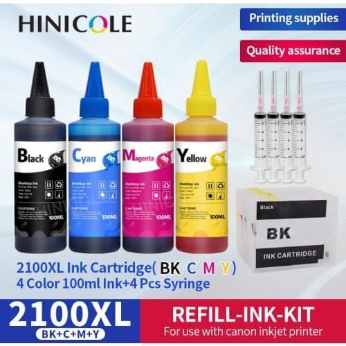 Hinicole For Canon PGI2100 PGI 2100 XL Refillable Ink Cartridge for Canon MAXIFY MB5310 IB4010 MB5020 MB5320 IB4020 Printer Ink