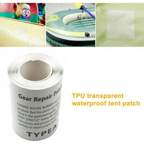 375*7.5cm Waterproof Clear Adhesive Repair Tape Patch Kit Tent Canopy Strong Grip Seal Window Net Anti-mosquito Broken Holes