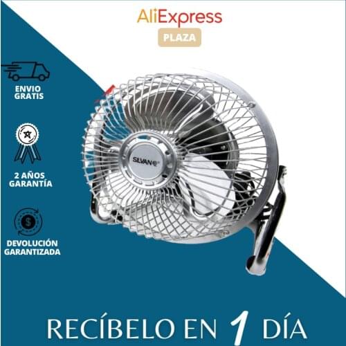 Silvano floor fan SL-FAN-6M metal 6 "2 positions speed tilt head 180 ° Black & Silver
