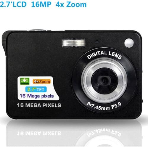 New 16.0 Mega pixels 3MP CMOS Sensor Cheap Digital Camera with 4x Digital Zoom and Rechareable Lithium Battery