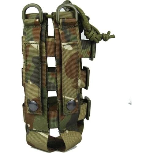 New 0.5L-2.5L Molle Water Bottle Holster Adjustable Military Canteen Cover Pouch Tactical Kettle Bag With 2 Point Shoulder Strap