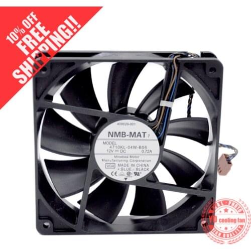 NEW NMB-MAT Minebea 4710KL-04W-B56 12CM 12V 0.72A 4PIN PWM Temperature control 12025 cooling fan