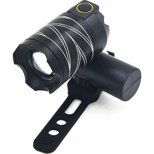 New Bicycle 1800 Lumen USB Rechargeable Front Light MTB Bike Zoom Built- in Battery