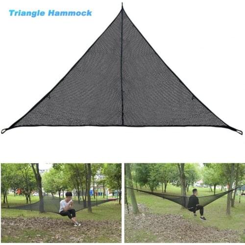 Multi Person Portable Triangle Hammock Multifunctional Aerial Hanging Bed for Outdoor Camping Party