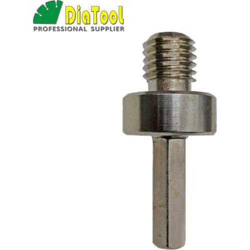 DIATOOL 1pc Adapter M14 Male Thread to 3/8" Hexagon Shank for M14 Drill Core Bits Grinding Disc Professionnal High quality steel