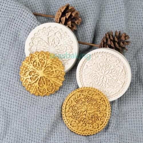 Lace Flower Silicone Fondant Molds For Baking Cake Decorating Tools For Cakes Fondant Chocolate Sugarcrft Paste Pastry Tools