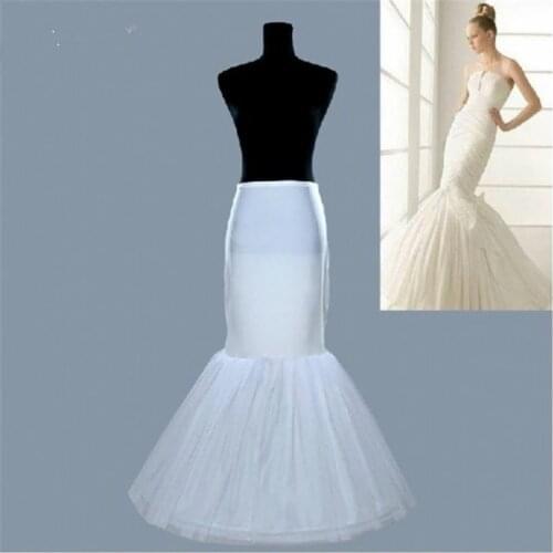 Wedding accessories One Hoop Petticoat Slip Crinoline For Mermaid Wedding Dresses Underskirt Women Bridal Petticoat