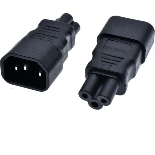 Universal Power Adapter IEC 320 C14 to C5 Adapter Converter C5 to C14 AC Power Plug Socket 3 Pin IEC320 C14 Connector