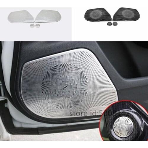 For Honda civic 10th sedan 2016 2017 2018 Car Door Inner Styling Stainless Steel Stick Audio Speak Sound Cover Ring Circle