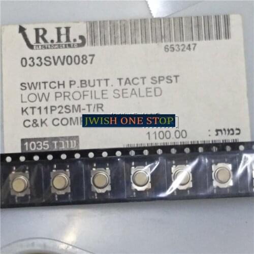Waterproof Silica Gel Touch Switch 6*6 * 5.2mm Patch 4-Pin Button Kt11p2sm