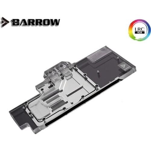 Barrow Full Coverage GPU Water Block For MSI RTX2080Ti GAMING X TRIO, 5V ARGB 3PIN AURA SYNC BS-MSG2080TM-PA