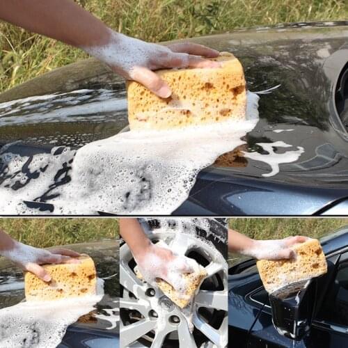 Wundong 17 * 11 * 9cm Car wash sponge thickened coral wash sponge large hole paint-free car paint