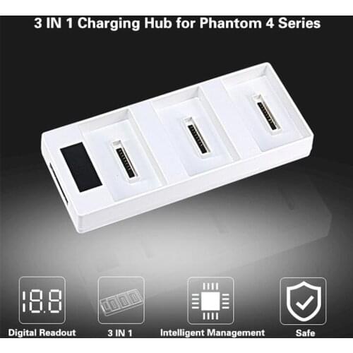 DJI Phantom 4/PRO+/phantom 4 advanecd +/ 3 IN 1 Battery Parallel Charging Hub Charging Board With Digital Display Drone Charger