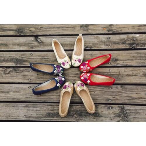 Women flat shoes fashion casual loafers luxury design shoes ladies brand flowers elegant shoes