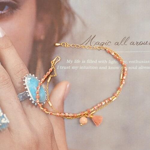 Delica Miyuki Tassel Bracelet For Women Pearl Bracelet Femme Jewelry Crystal Seed Beads Boho Handmade Gifts Friendship