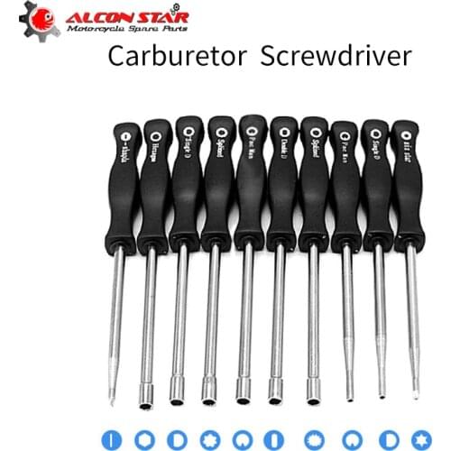 Alconstar- Motorcycle Carburetor Adjusting Tool Blower Tune-up Adjustment Screwdriver Hexagon Chain Saw Tool for Most carburetor
