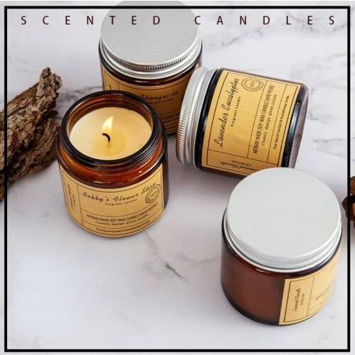 Handmade Smokeless Scented Candle Romantic Soy Wax Wedding Party Aromatherapy Candle Jar Living Room Bedroom Home Decoration