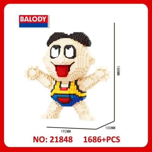 Balody 21848 Brick Toys Famous Brand Smiley Boy With Big Eyes Building Micro Mini 3D Blocks 1686pcs Toys For Kids