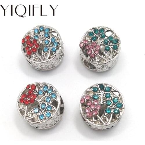 Free Shipping 20pcs New Design Rhinestone Charms Beads fit European Bracelet and Necklace DIY