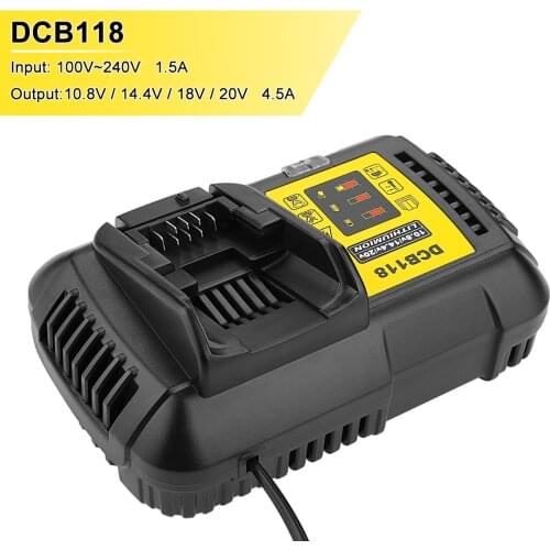 Free shipping Fast Charger 4.5A DCB118 DCB101 for Dewalt 12V 14.4V 20V Li-ion Battery high quality