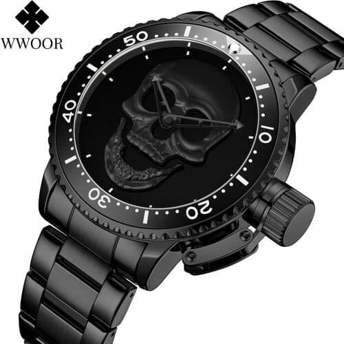 WWOOR New Fashion Watch Men Top Brand Sport Watch Mens Waterproof Quartz Clock Man Casual Military WristWatch Relogio Masculino