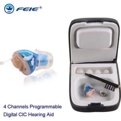 Digital Hearing Aid Mini CIC Adjustable Ear Sound Amplifier Enhancer Programmable Hearing Device Digital Tone Ear Care S-12A