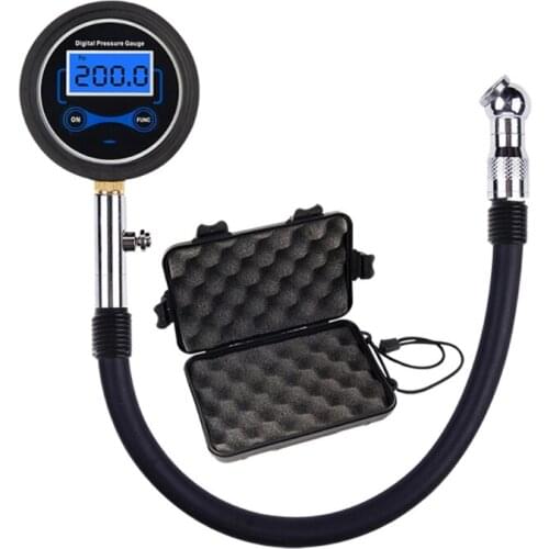 Tire Pressure Gauge Tire Pressure Gauge LCD Display with Extension Tube Adapter 448A