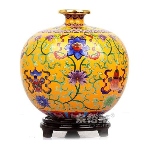 Cloisonne Vase Crafts Bottle Home Gift Decoration