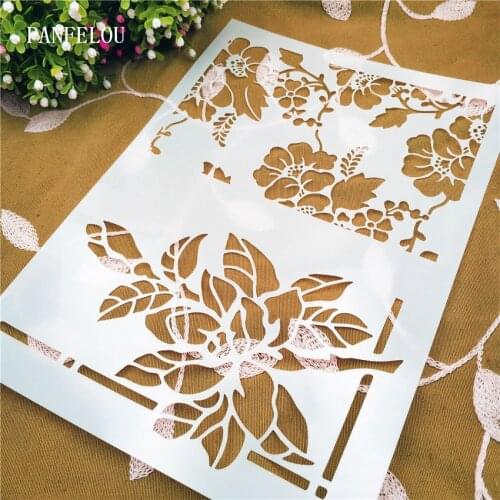 Red apricot wall scrapbook stencils spray plastic mold shield DIY cake hollow Embellishment printing lace ruler valentine