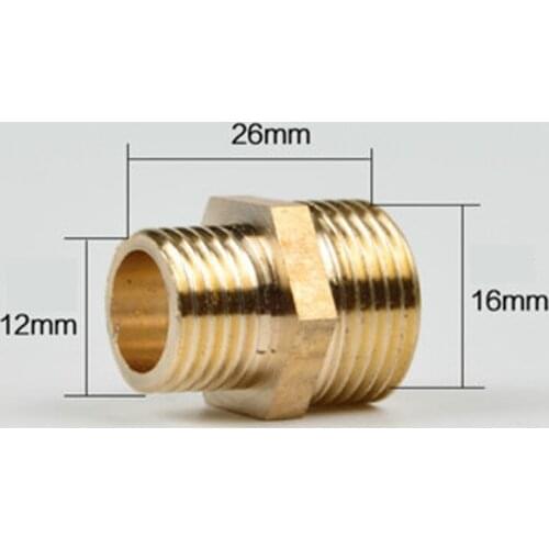 1/4" BSP male Turn 3/8" BSP Male Reducer Brass Pipe Fitting Connector Coupling Adapter