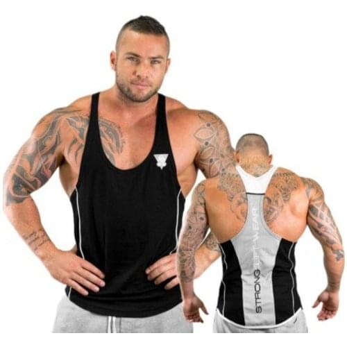 Human Bodybuilding Tank Top Sports Schools Fitness Mouwloos Shirt 2018 New Male Cats Clothing Fashion Singlet Vest Shirt