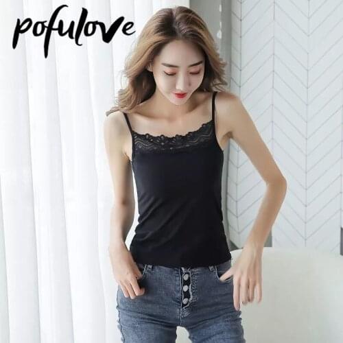 Spaghetti Strap Camisole Sexy Lace Corset Tank Top White Black Camis Sleeveless Cotton Undershirt Cropped Vest Plus Size Lingere