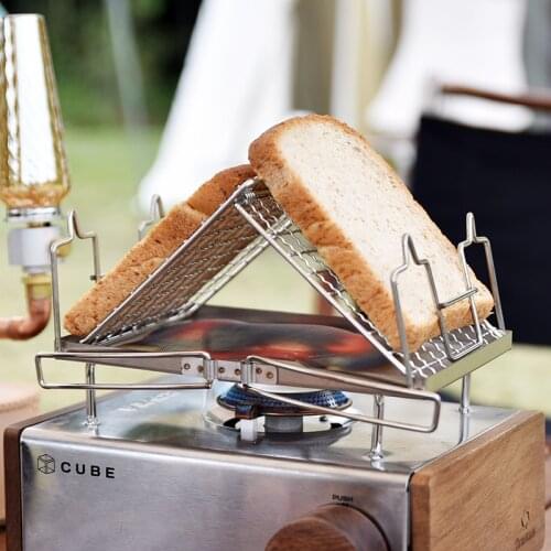 Thous Winds Outdoors Camping Picnic Toast Bread Rice Cake Cooking Roaster Mini Grill Mesh Net BBQ Cuisine Equipment Gear Tool