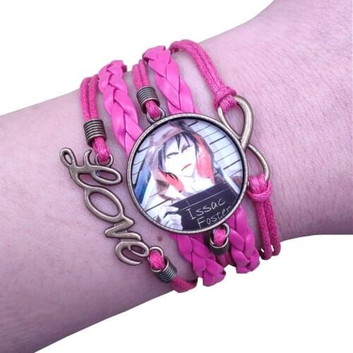 18 Styles Angels of Death Ray Multilayer Leather Bracelet Japanese Anime Time Gem Student Lady Women Men Girl Boy Gift SLDTS